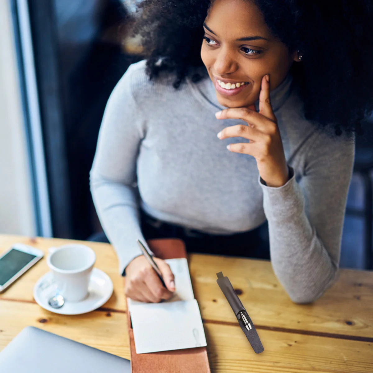 

1Pcs Stylus Pen Storage Pouch PU Protective Case for Writing Pens Compact Lightweight Design with Elastic Band Universal