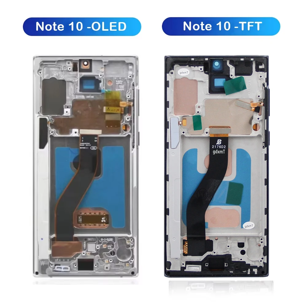 Para Samsung Note 10 N970 SM-N970F pantalla OLED/TFT con marco LCD pantalla táctil digitalizador reemplazo para Note10