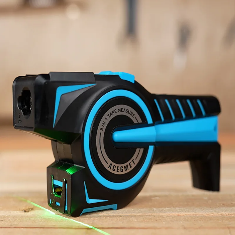 DTX10 3-in-1 Smart Laser Digital Bluetooth Measure Tape 15M+ Metric Steel Blade Attached Light Electronic Measuring System
