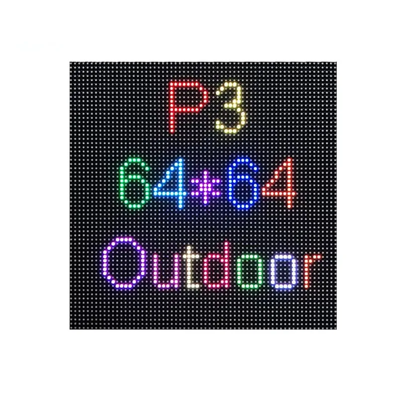P3 192x192 Outdoor SMD RGB Full Color Video LED Display Module 7000cd Brightness 3-Year Warranty CE Certified