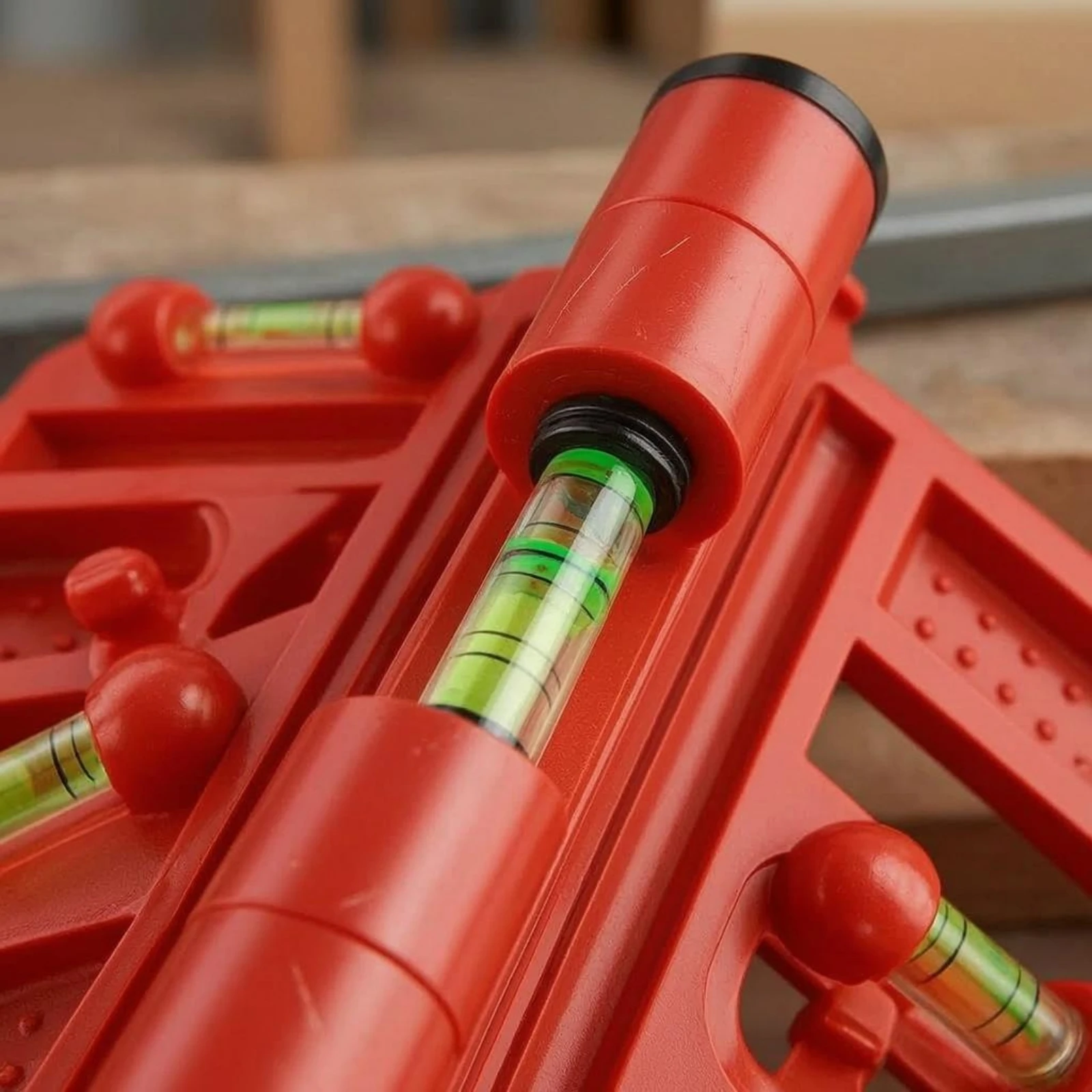 Column Leveler Bubble Vial Adhesive-Backed Foldable Level Rotating Post Level Compact Measuring Tool Easy to Read