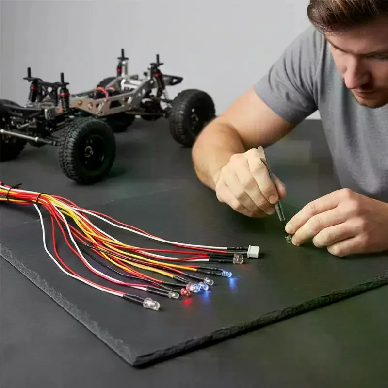 10 LED Light for WPL D12 D42 1/10 RC Car Upgrade Parts Realistic Decor Accessories Remote Control Car Modification