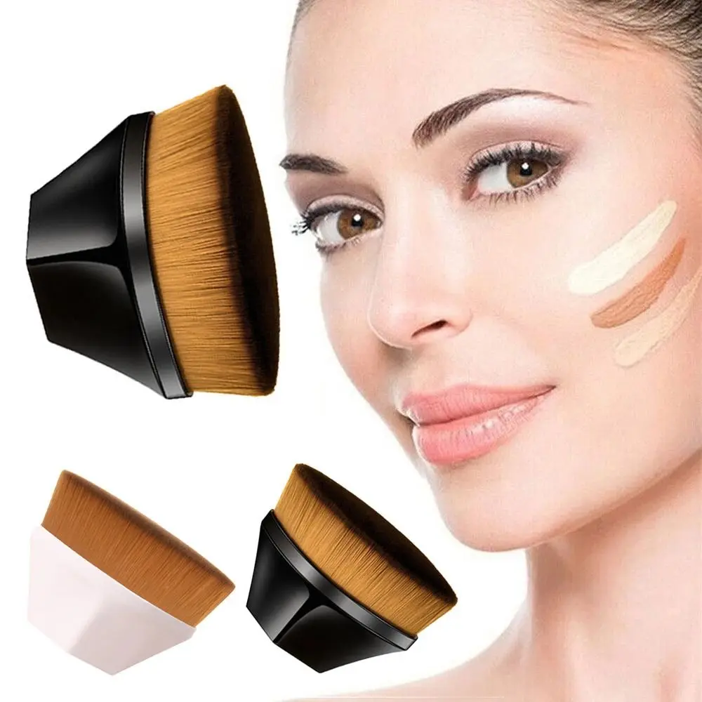Kabuki Face Blush Foundation Makeup Brush Flat Top Makeup Tool Liquid Powder for Blending Liquid Cream Foundation Brush Women