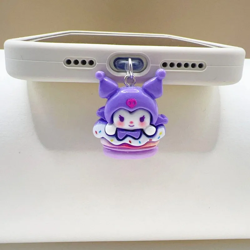 MINISO 3D Sanrio Phone Anti-Dust Plug For iPhone Samsung Xiaomi Huawei Type C Android Charging Port Protectors Resin Dustplugs