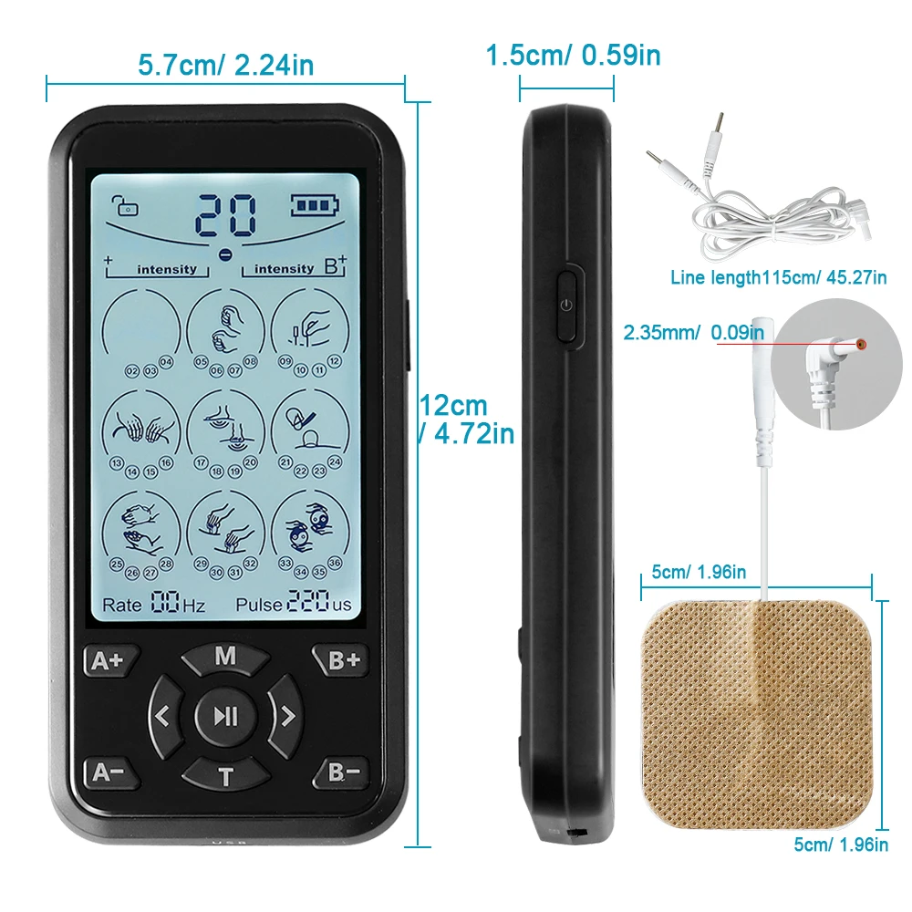 Electric Tens Body Massager EMS Muscle Stimulator Acupuncture Massage Digital Pulse Therapy Slimming Machine Electrostimulator