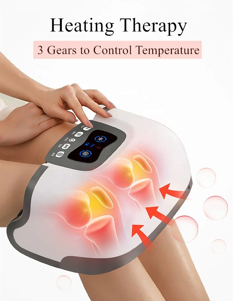 Red-blue Light Physiotherapy Muscles Relaxation Pain Relief Vibration Heating Knee Massager Machine