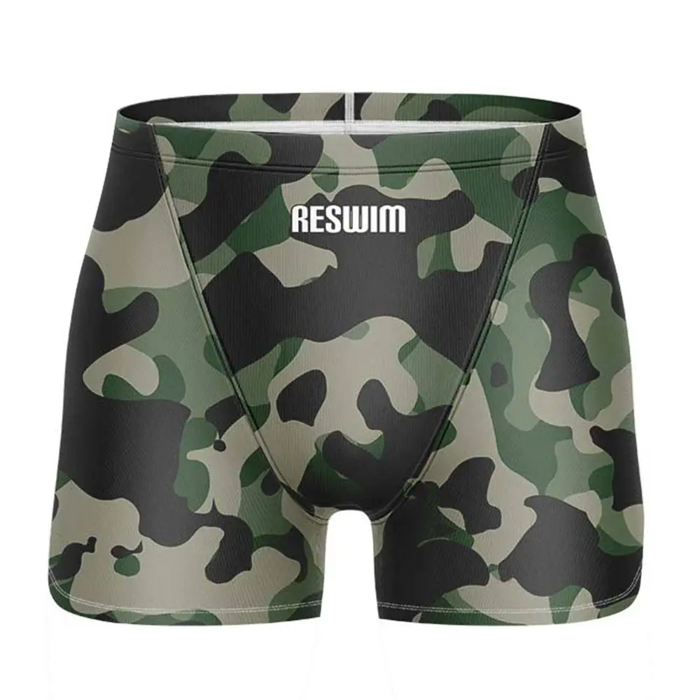 Summer Camouflage Swim Shorts Jammers Swimsuit Men's Swimming Trunks Athletic Endurance New Quick Drying Beach Surfing Pants