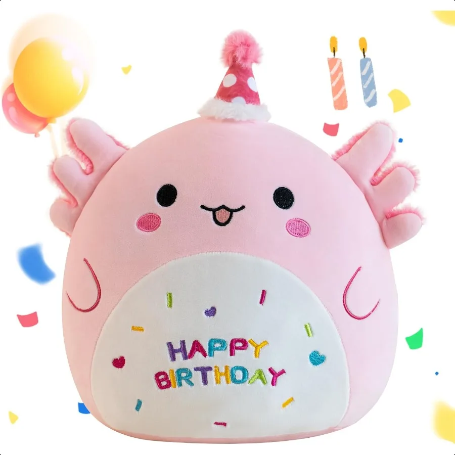 

Axolotl Plush Adorable Axolotl Stuffed Animals Soft Birthday Gift Axolotl Plushies Pillow for Boys Girls Pink 8 inch
