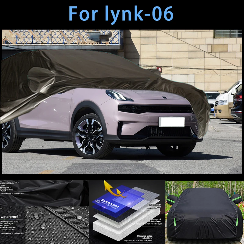 

For lynk-06 Outdoor Protection Full Car Covers Snow Cover Sunshade Waterproof Dustproof Exterior Car accessories