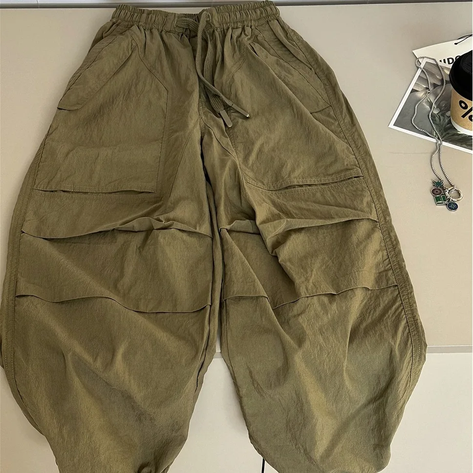 

Childrens Pants 2026 Spring New Korean Version Military Green Casual Workwear Straight Leg Pants Fashionable Daily Versatile