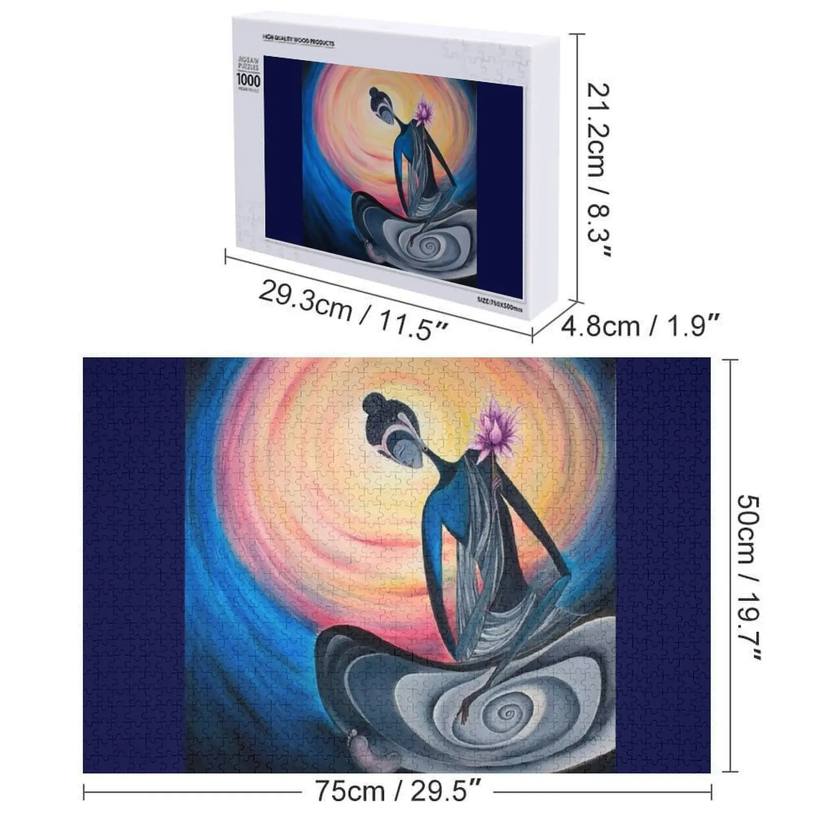 Puzzle Buddha Regalo personalizzato personalizzato Nome in legno sposato Puzzle in legno personalizzato