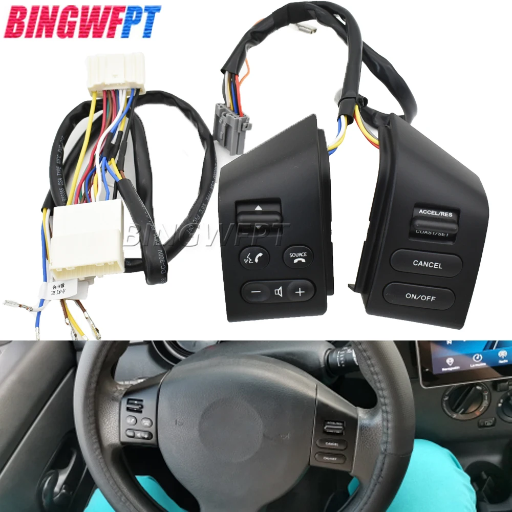 

Car Accessories Steering Wheel Control Button With Backlight Silver Buttons For Nissan Livina Tiida Sylphy