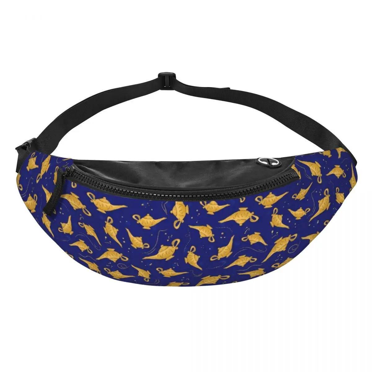 

Custom Cute Cartoon A-Aladdin Fanny Pack Men Women Crossbody Waist Bag for Cycling Camping Phone Money Pouch