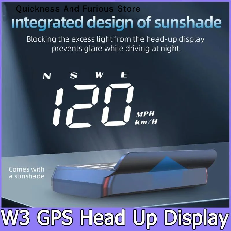 【MO】W3 GPS Car Head Up Display With Smooth Speed Display And No Speed Jumps Perfect For Daily Driving Long Road Trips Universal
