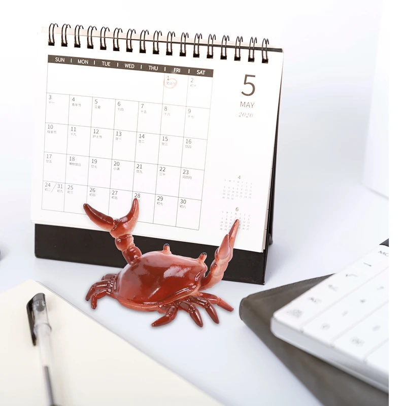 Criativo Bonito Crab Pen Holder, Halterofilismo Caranguejos, Penholder Bracket, Storage Rack, Papelaria Presente, Japonês, Novo