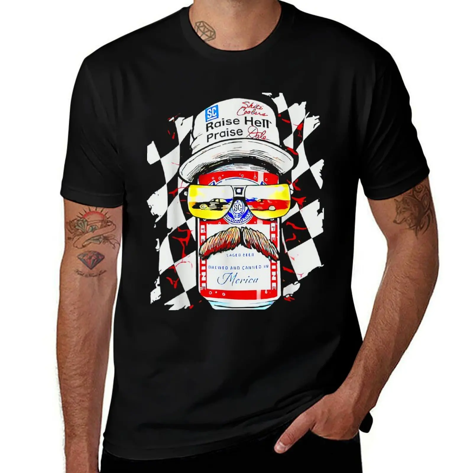 

Raise Hell Praise Dale Vintage Funny Driking Beer T-Shirt mens graphic t shirts cotton t shirt pack T-Shirt