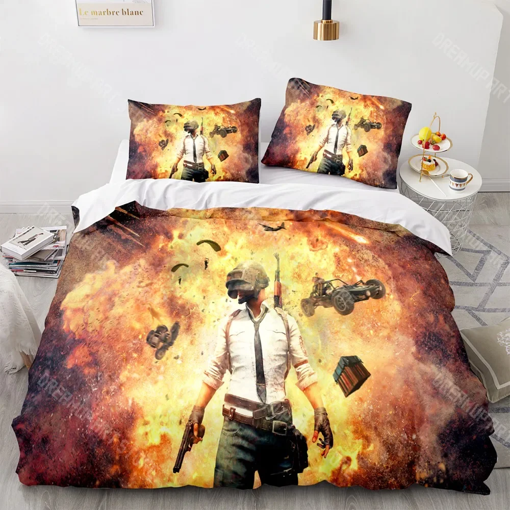 2026 3D Print PUBG Battlegrounds Bedding Set Single Twin Full Queen King Size Game PUBG Bed Set Aldult Kid Bedroom Duvetcover Se