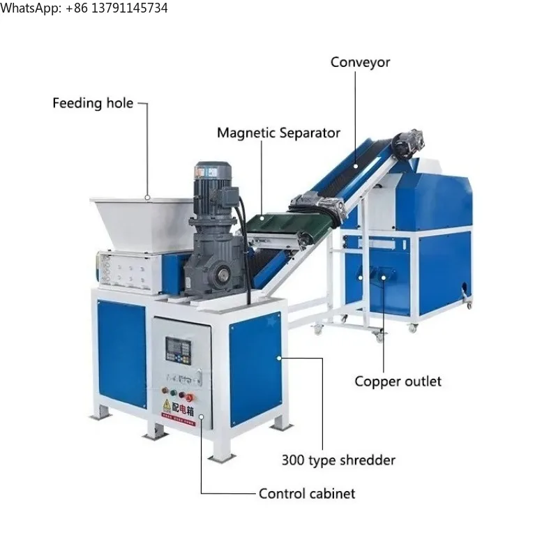 180kg/h Copper Cable Crushing Granulating And Separating Line Cable Wire Granulator Recycling Machine