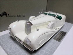 AMC 1:18 Benz Cabriolet Model 540K W29 Roadster 1936 King Ghazi Ornament Collectible Gift Decoration