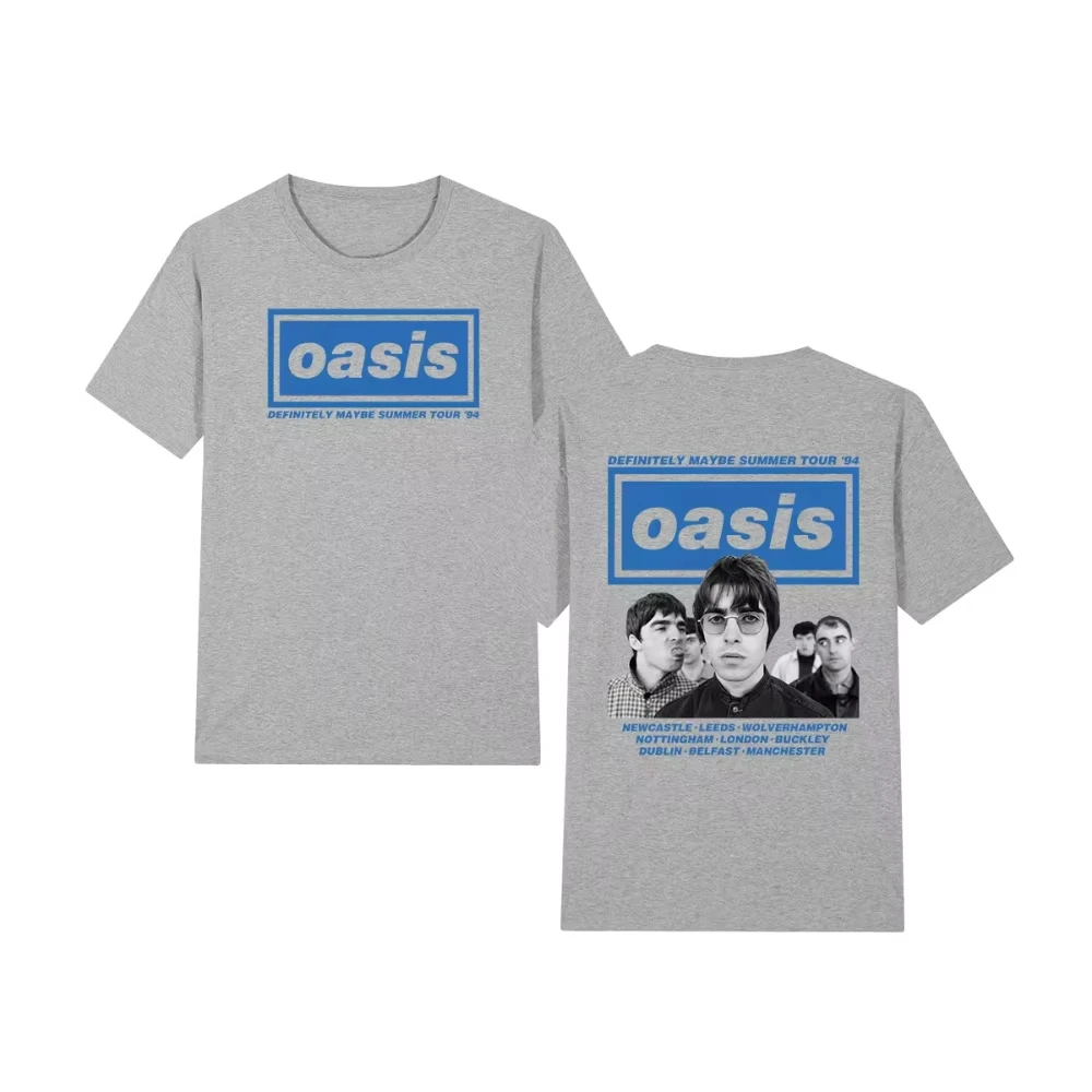 تيشيرتات القطن الخالص للرجال والنساء من Oasis عام 2025 ذات جودة عالية مريحة، يجب اقتناؤها للمهرجانات على الإضافية #2