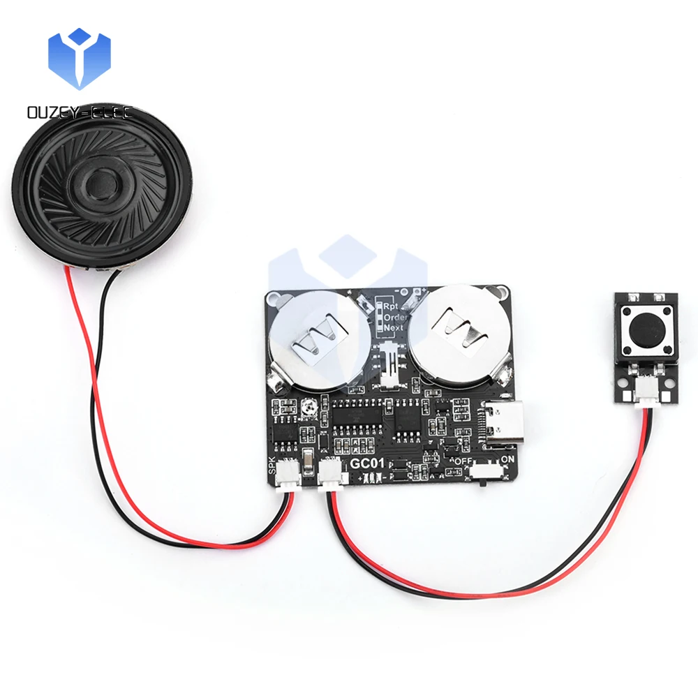 DIY Music Greeting Card Module MP3 Audio Playback Module with Speaker 8M Memory with Key Switch TYPE-C