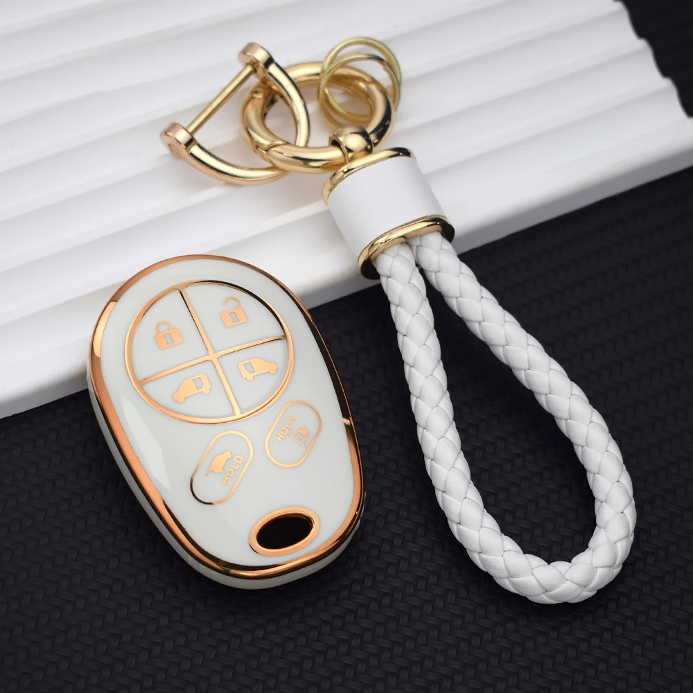 TPU Remote Car Key Fob For Toyota Sienna Tundra Sequoia Tacoma Camry Highlander Aurion 2004-2018 Key Cover Holder Key Chains view 6