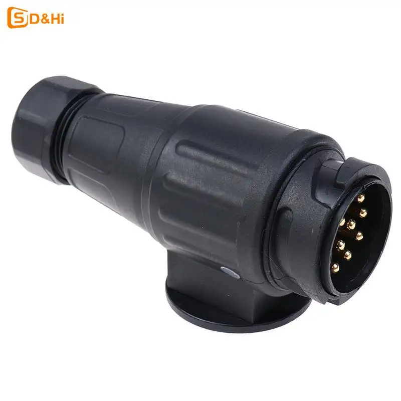 1pc 12V 13 Pin Trailer Plug Waterproof Trailer 13 Pole Electrical Connector Wiring Connector Adapter Trailer For Vehicle RV