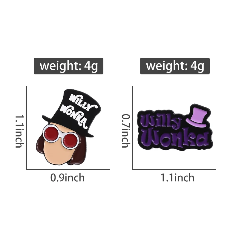 دبابيس المينا لشخصيات الأفلام الجديدة ، دبابيس مخصصة من مصنع الشوكولاتة ، شارات طية صدر السترة ، هدية مجوهرات مضحكة للأصدقاء #2