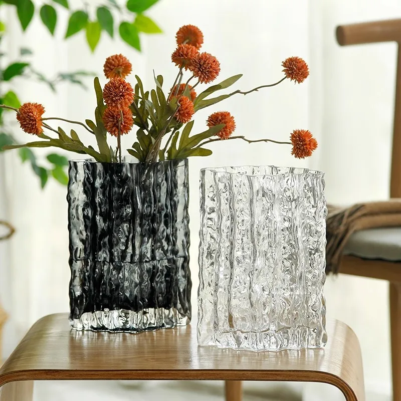 

Nordic Glass Vase Home Living Room Balcony Water Nourishing Flower Glass Vase