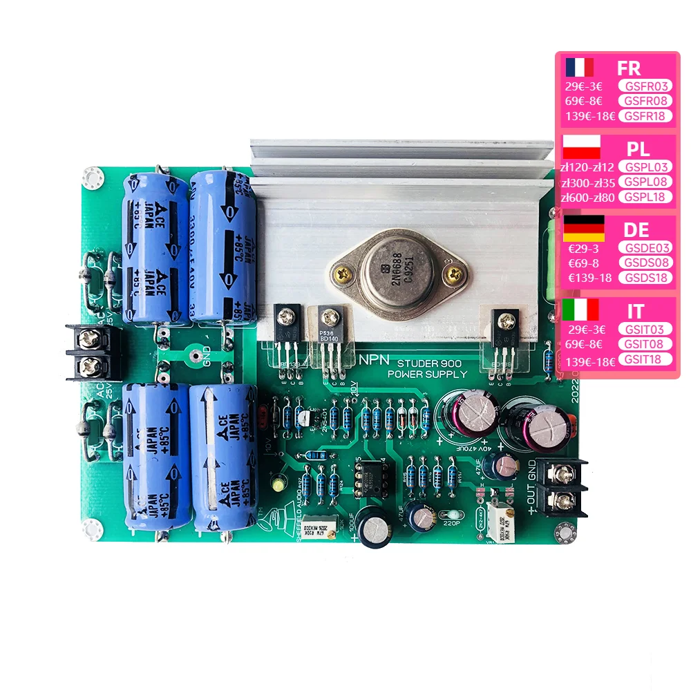 Nvarcher STUDER 900สาย Ultra-Low Noise แบบ Linear Power Supply บอร์ดสำหรับ CD Preamp DAC Digital Broadcasting