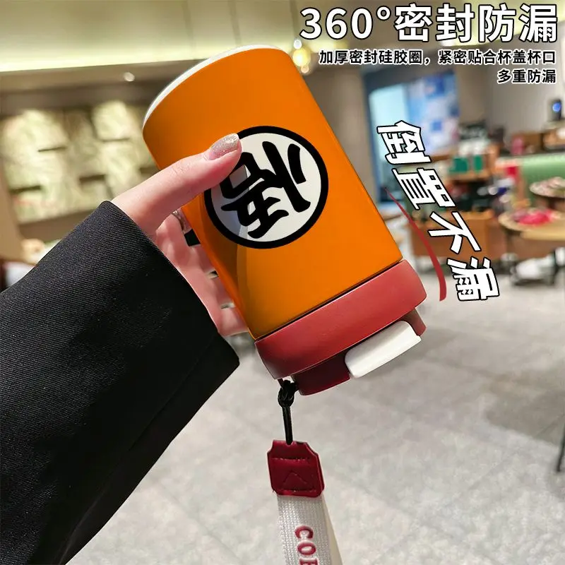 لعبة دراغون بول كوب الترمس الرسوم المتحركة الطرفية الفولاذ المقاوم للصدأ أكواب شرب مزدوجة الكرتون سعة كبيرة فنجان القهوة الأطفال هدية