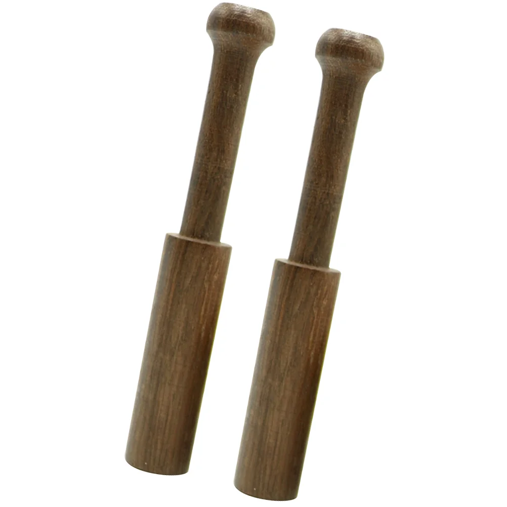 

2 Pcs Tibetan Singing Bowl Stick Wood Mallet Buddha Sound Sticks Mallets Parts Striker