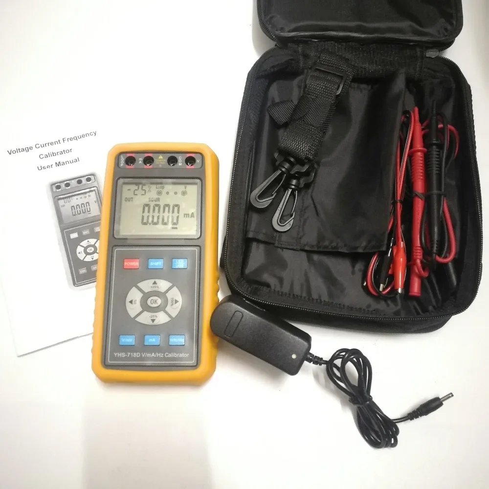 YHS-718D YH Loop Volt e mA Hz Testador de medidor de calibrador de processo de fonte de sinal