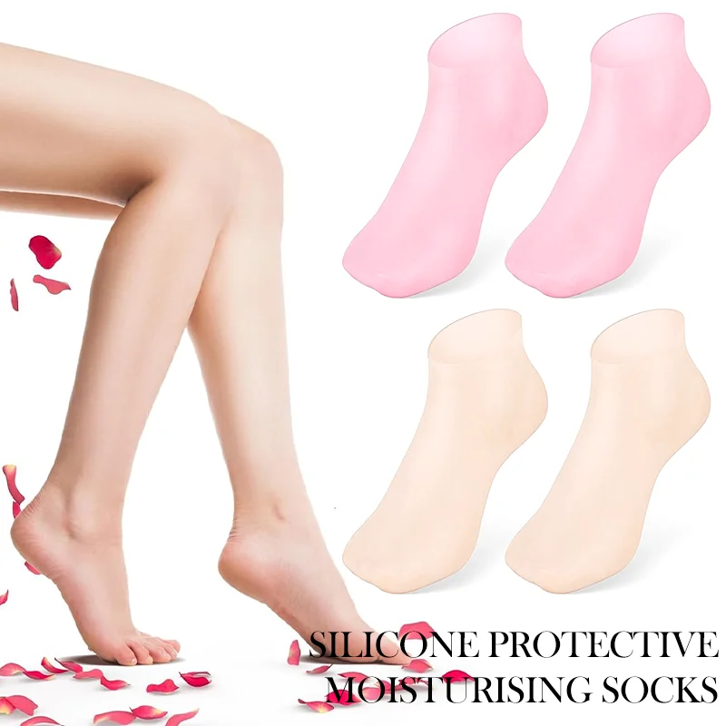 Silicone Protective Moisturising Socks Foot Mask Anti-cracking Soft Callus Cuticle Foot Cover Beach Protective Foot Cover