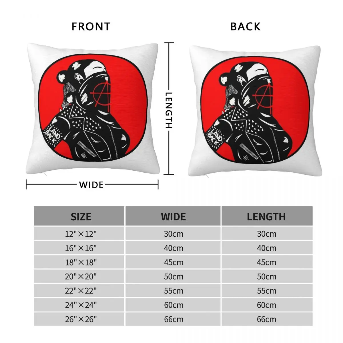 Indigenous Anarchist Square Pillowcase Pillow Cover Polyester Cushion Zip Decorative Comfort Throw Pillow for Home Living Room