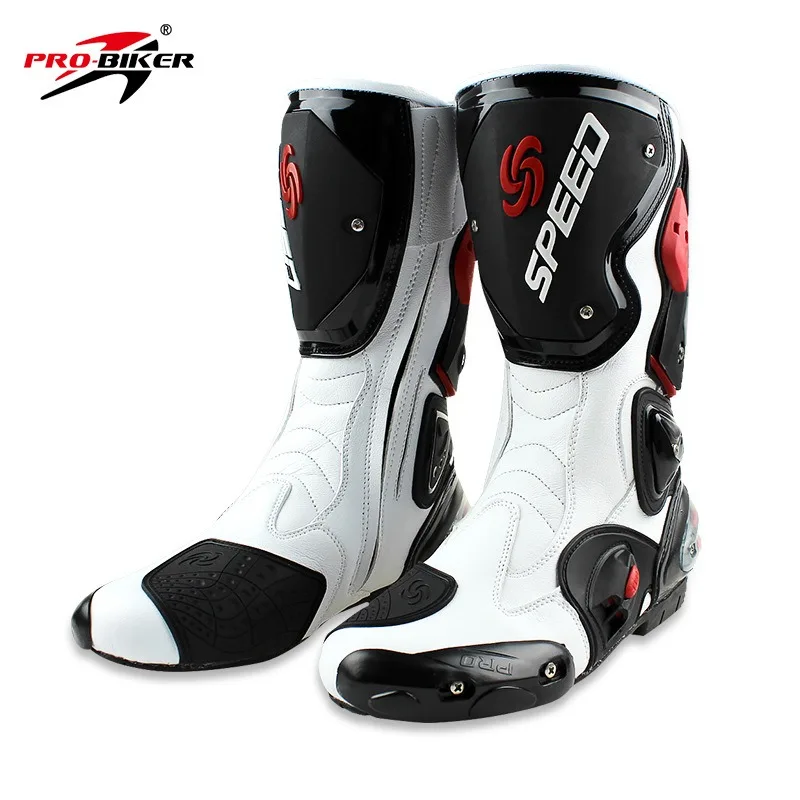 PRO-BIKER Speed  Men Motorcycle Boots Moto Racing Motocross Off-Road Motorbike Motorcycle Shoes Botas Moto Riding Four Seasons