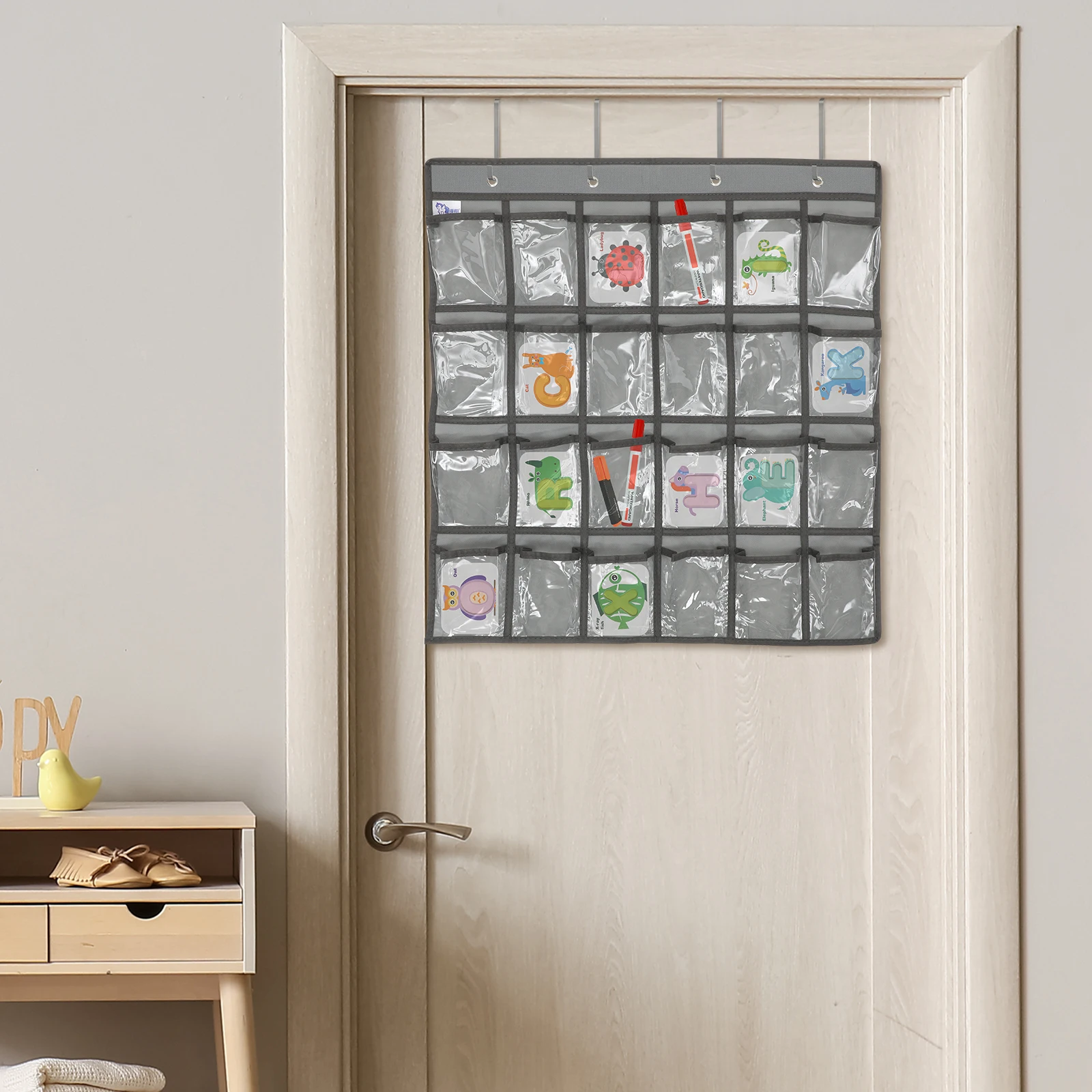 

Jewelry Jewellery Pouch Hanging Storage Bag Door Organizer Wall Pockets Phone Holder Classroom Desk