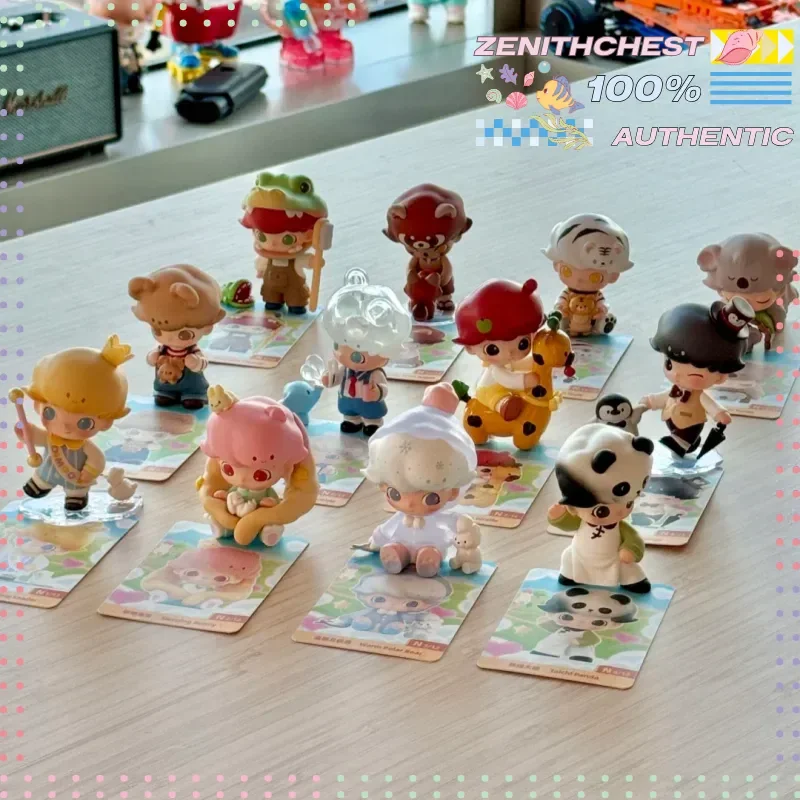 

Аутентичная POP MART DIMOO серия «Королевство животных», глухая коробка, очаровательная мини-кукла для декора стола, подарки любви