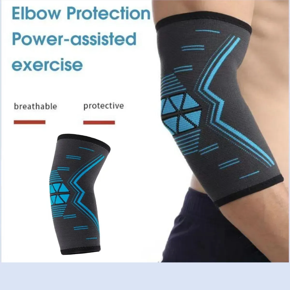 Elbow Compression Sleeve Forearm Pain Relief for Tendonitis Tennis Golfers Arthritis Workout Weight Lifting 1PC