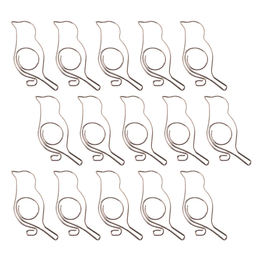 

20 Pcs Paper Clip Novel Metal Clamps Portable Clips Lovely Stylish Household Supplies File