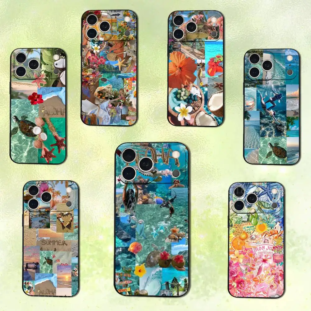 

Wine Glass Ocean Lemon For iPhone 14,13,17,12,11,16,15,Plus,Pro Max,XS,X,XR,SE,Mini, Soft Silicone Black Cover Phone Case