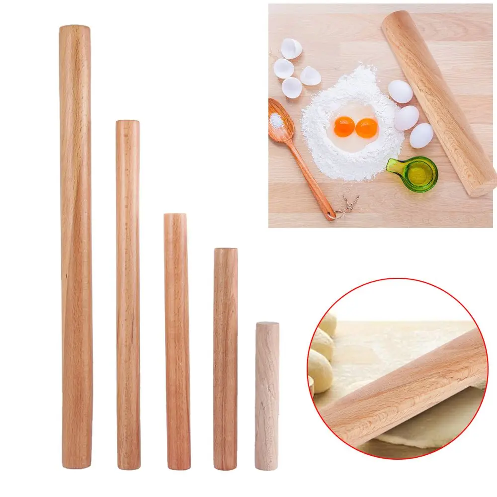 Wooden Rolling Pin Fondant Cake Decoration Dough Roller Cooking Pastry Baking Tool Kitchen Accessories