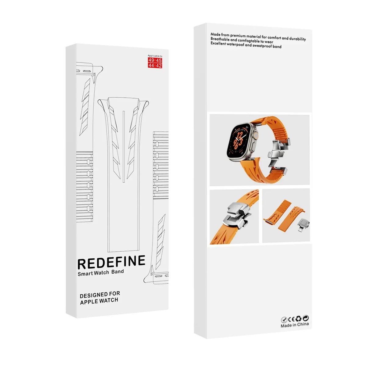 حزام ساعة رياضية فاخرة لساعة أبل Ultra2 49 مللي متر 46 مللي متر 45 مللي متر 44 مللي متر حزام مطاطي Iwatch 10 9 8 7 SE 6 5 4 ملحقات حزام الساعات