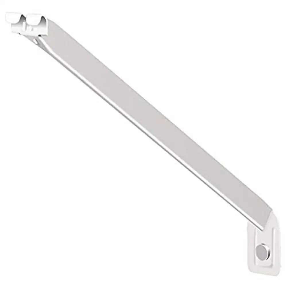 Wire Shelving Support Brackets 16 in. Deep Anchors & Pins Installation Epoxy Coated Steel 12 Count Pack White Use with 16-inch