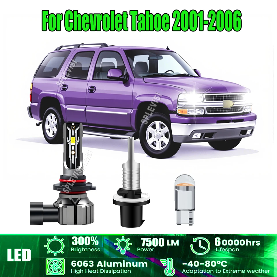 

LED Headlamp Foglight - Improved Safety - 6000K Daylight White For Chevrolet Tahoe 2001 2002 2003 2004 2005 2006