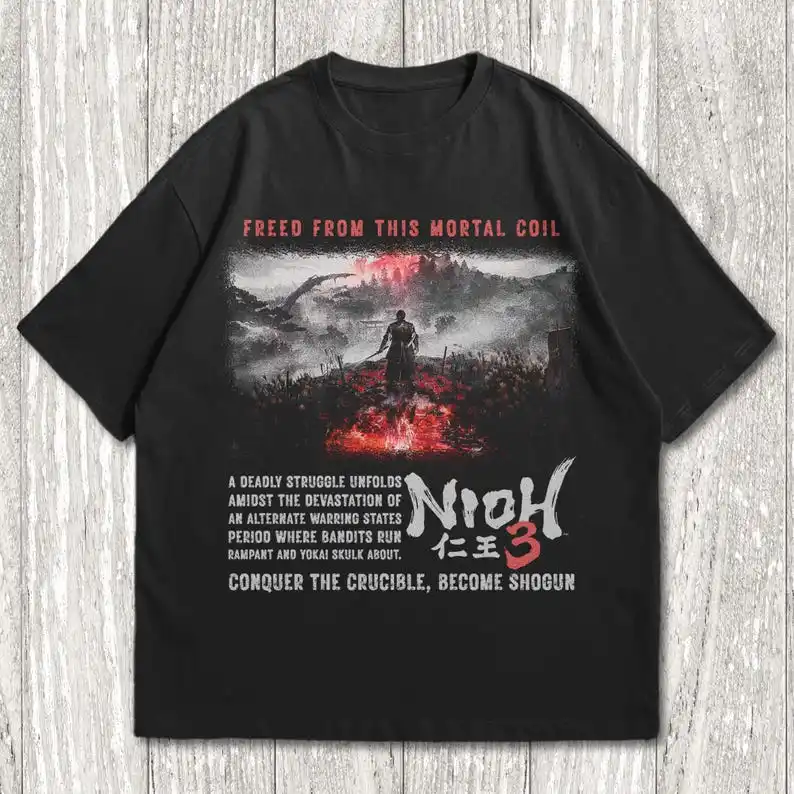 Nioh 3 Shirt RPG Gamer gift Unisex Softstyle T-Shirt Comfortable Gaming Tee