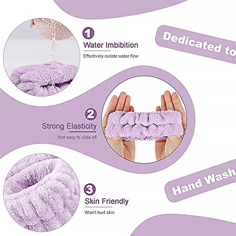 Wrist Washing Belt Soft Microfiber Towel Wristbands For Washing Face Water Absorption Prevent Wetness Wrist Washband