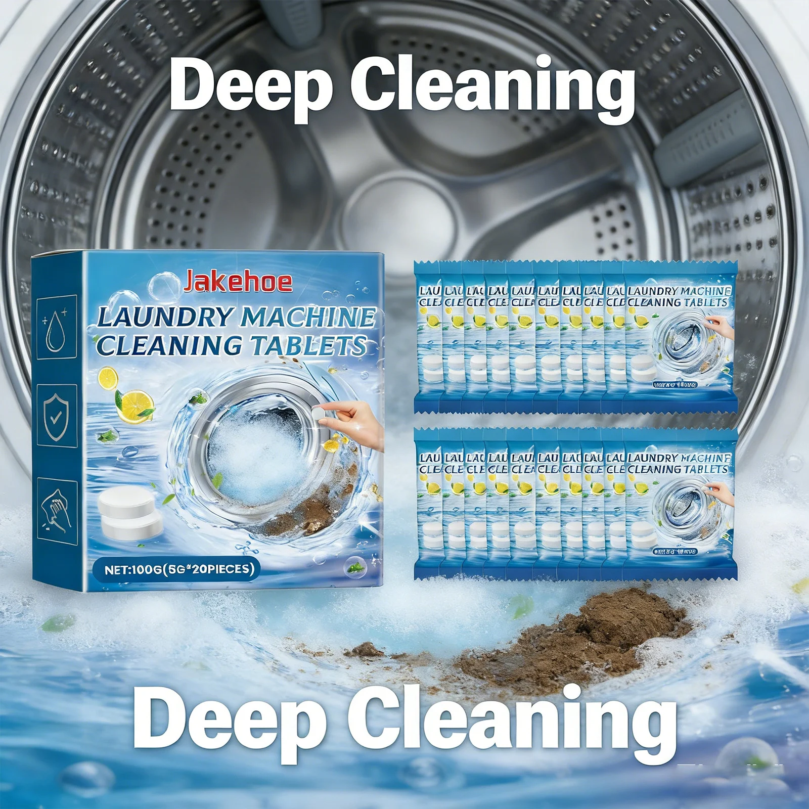 Washing Machine Cleaning Tablets Drum Laundry Sink Remove Dirt Eliminate Odors Reduce Bacterial Growth Washing Machine Cleaner