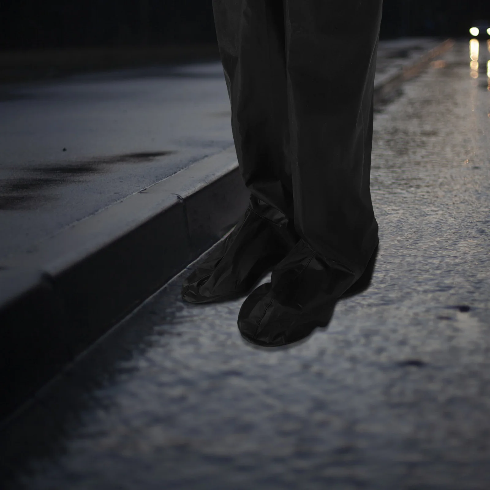 1 قطعة 1 زوج مقاوم للماء دراجة نارية المطر السراويل مع أغطية التمهيد للمشي التخييم ركوب الخيل في الهواء الطلق والعتاد ملابس ضد المطر للرجال والنساء #5