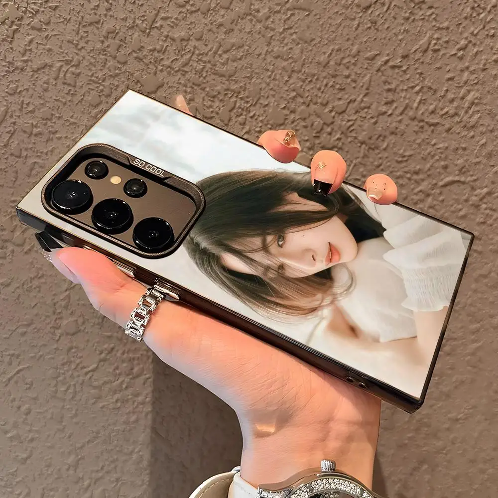 الممثل Lingling Kwong قضية الهاتف لسامسونج غالاكسي S25 حافة S24 S23 S22 S21 S20 الترا سيليكون الملونة الفضة جراب هاتف #3